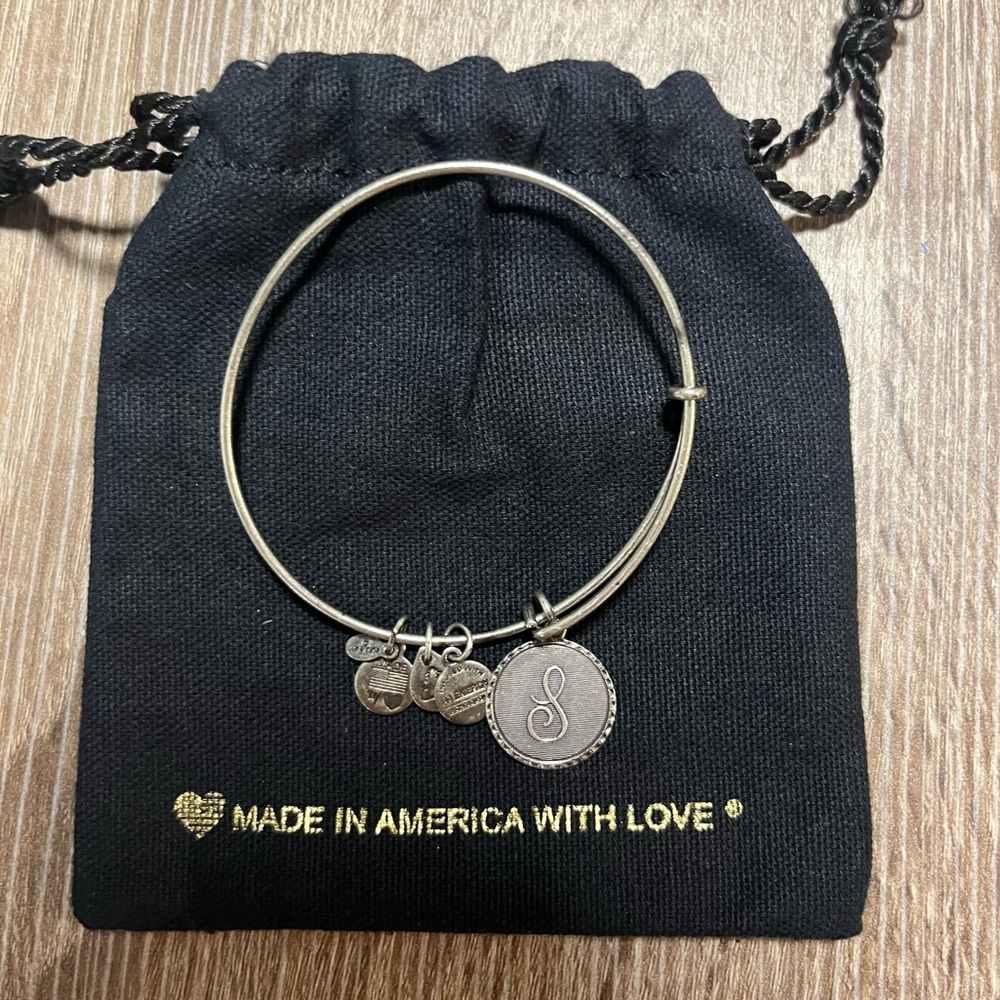 Alex and Ani Silver Bracelet - “S” Charm